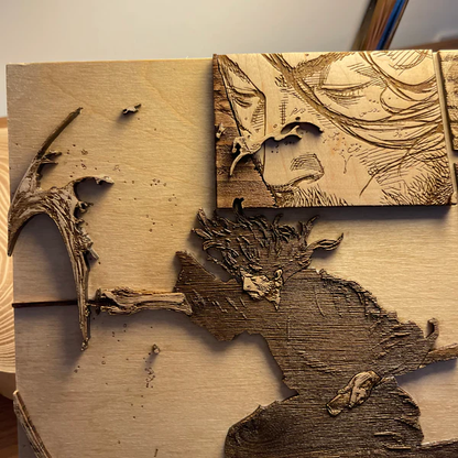 Custom wood layered work