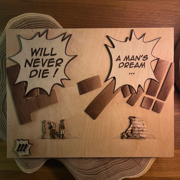 Custom wood layered work